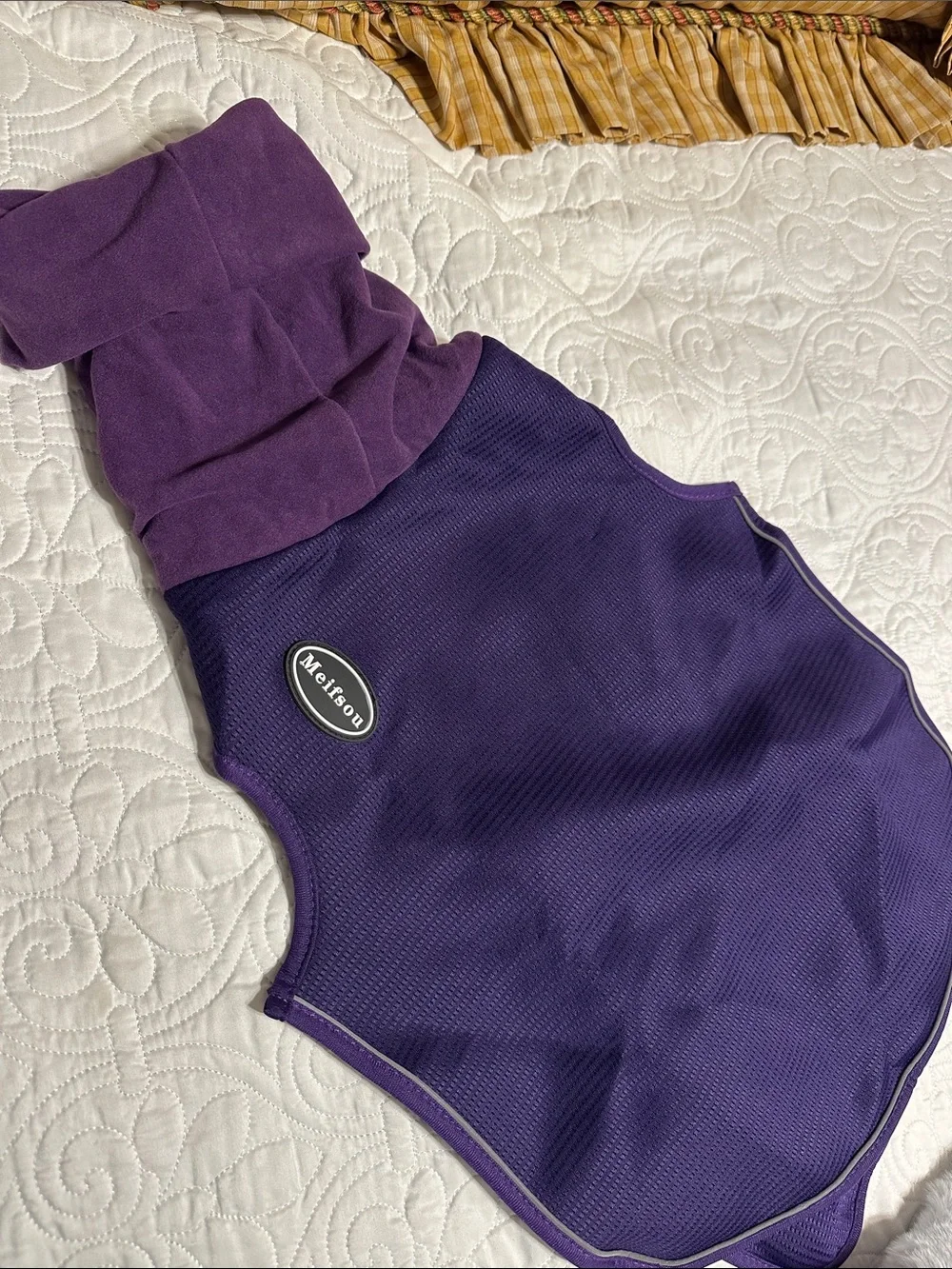 Purple Dog One-Piece Anxiety Vest with Hood